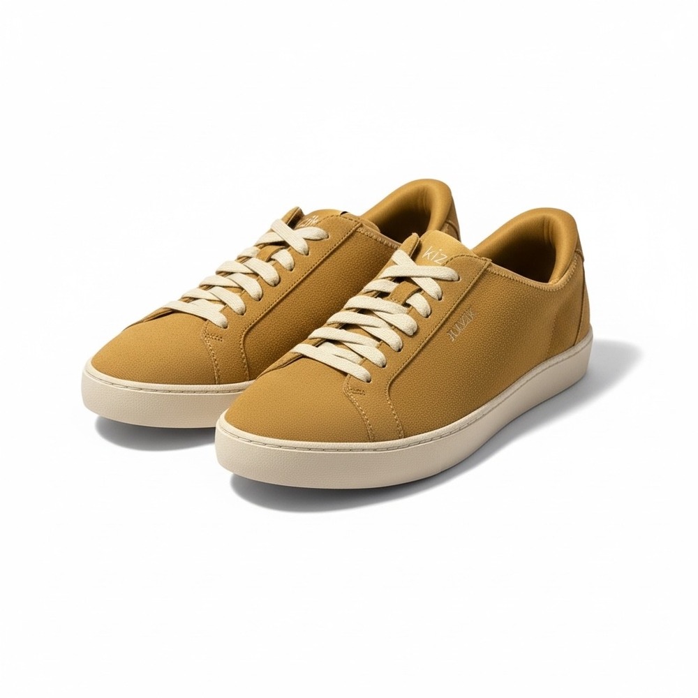 NWOB Kizik Irvine Hands-Free Canvas Sneakers Mustard Tan Yellow Women Shoes 7.5